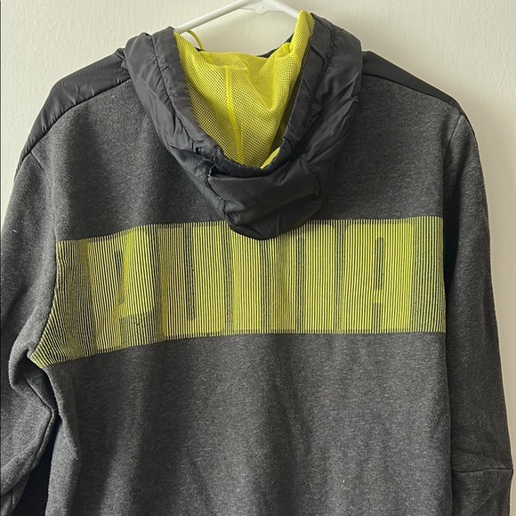 Puma Gray Hoodie with Bright Yellow Logo - Picture 7 of 7